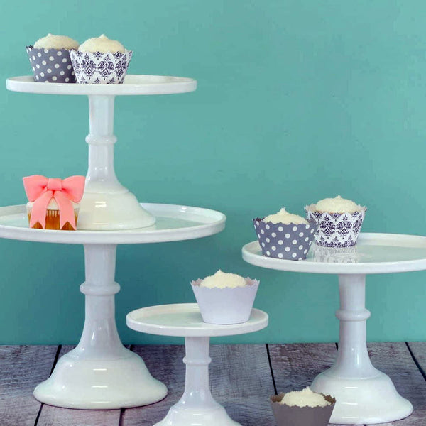 Mosser Glassware Mosser Glass 12" Milk Glass Cake Plate/stand - DimpzBazaar.com