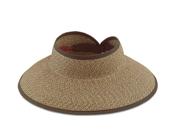 San Diego Hat Company San Diego Hat Company Women's Ultrabraid Visor with Ribbon Binding, and Sweatband - DimpzBazaar.com
