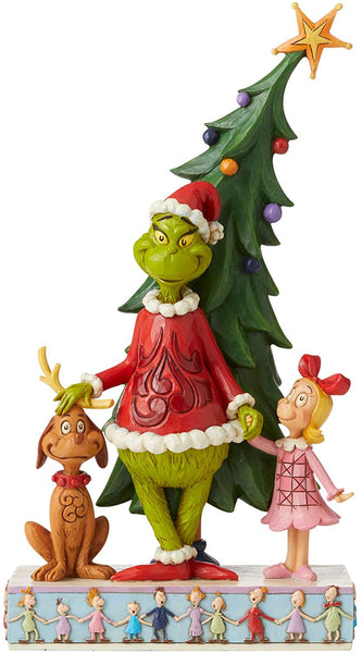 Enesco Enesco Grinch by Jim Shore Grinch, Max and Cindy by Tree Figurine - DimpzBazaar.com
