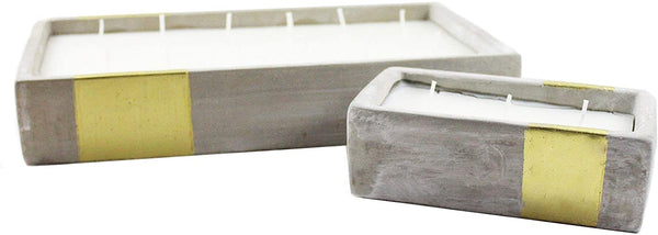 Paddywax Paddywax Urban Collection 8 oz Concrete Rectangle Soy Wax Candle - DimpzBazaar.com