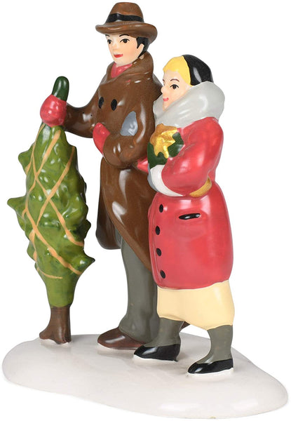 Department 56 Department 56 Original Snow Village Bringing Home Christmas Village Figure, 3.3-inch Height - DimpzBazaar.com