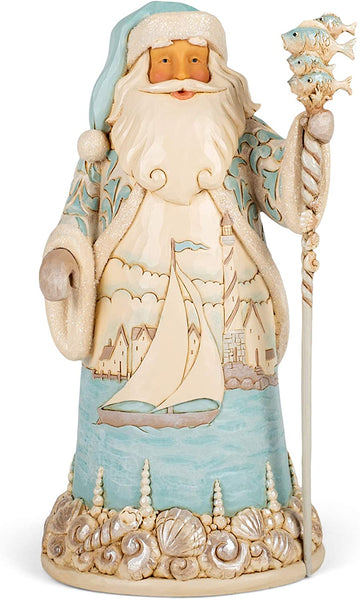 Enesco Enesco Jim Shore Heartwood Creek Coastal Santa/Sailboat Scene Figurine - DimpzBazaar.com