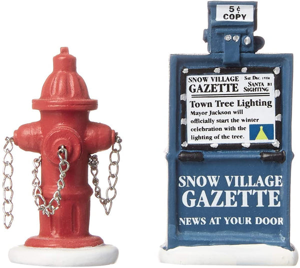 Department 56 Department 56 Village Fire Hydrant and Newspaper Box Accessory Set of 2 - DimpzBazaar.com