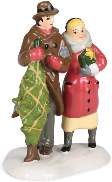 Department 56 Department 56 Original Snow Village Bringing Home Christmas Village Figure, 3.3-inch Height - DimpzBazaar.com