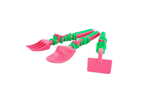 Constructive Eating Constructive Eating Set of Garden Utensils for Toddlers, Infants, Babies and Kids - Flatware Toys are Made with FDA Approved Materials for Safe and Fun Eating - DimpzBazaar.com