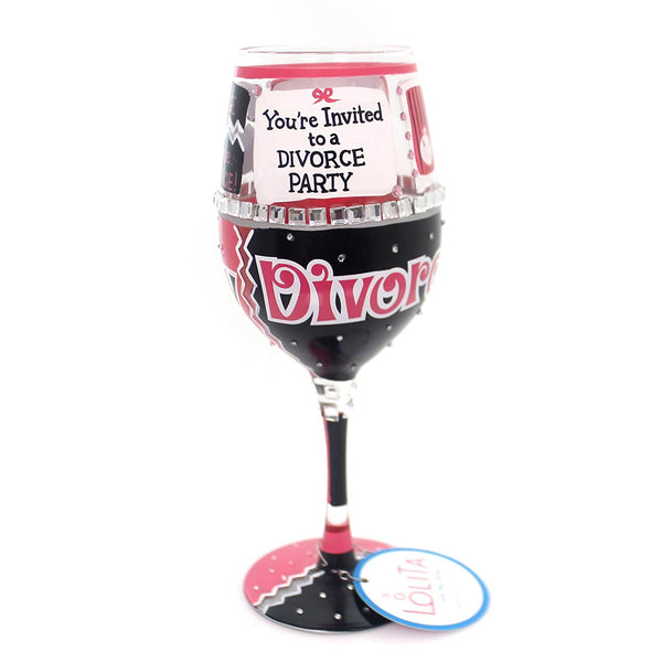Unknown Lolita by Enesco Happily Divorced Wine Glass - DimpzBazaar.com