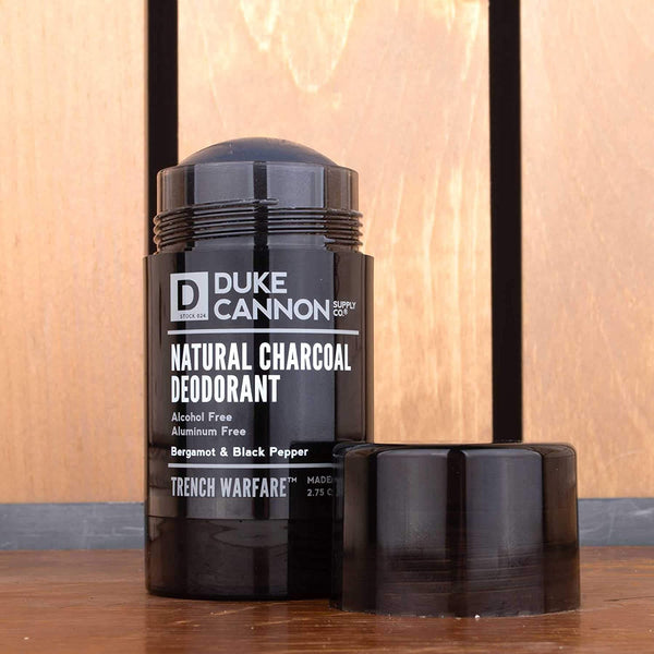 Duke Cannon Duke Cannon Trench Warfare Natural Charcoal Deodorant, 2.75 Oz - Bergamot & Black Pepper | Alcohol-Free. Aluminum-Free. - DimpzBazaar.com