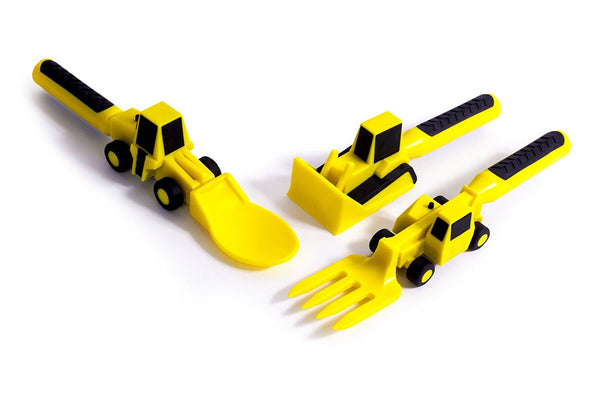 Constructive Eating Constructive Eating - Construction Utensil Set with Construction Plate - DimpzBazaar.com