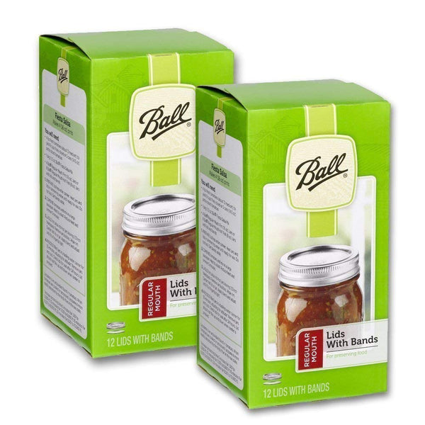 Ball Ball Regular Mouth Lids and Bands - 24 pack - DimpzBazaar.com