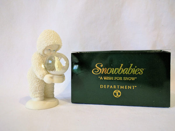 Department 56 Snowbabies 2000 A Wish For Snow Figurine with snow globe Department 56 Eden Prarie Minnesota - DimpzBazaar.com