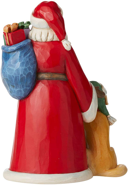 Enesco Enesco Jim Shore Heartwood Creek Santa with Dog Figurine, 9-Inch Height - DimpzBazaar.com