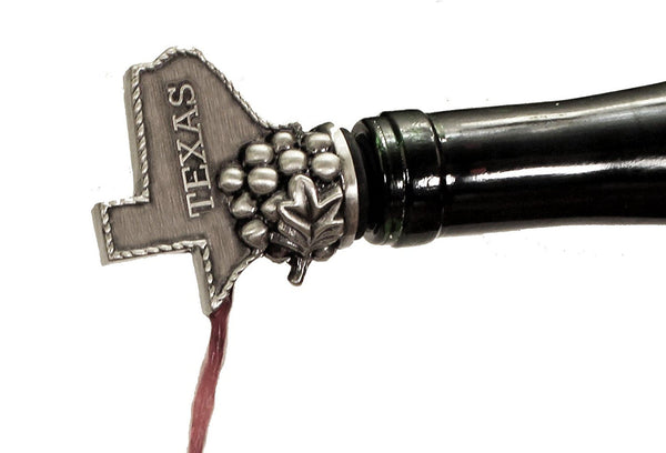 Spectrum Texas State Wine Aerator Pourer Licensed Premium Aerating Pourer FDA Approved Stainless Steel Food Grade Silicone Stopper - DimpzBazaar.com