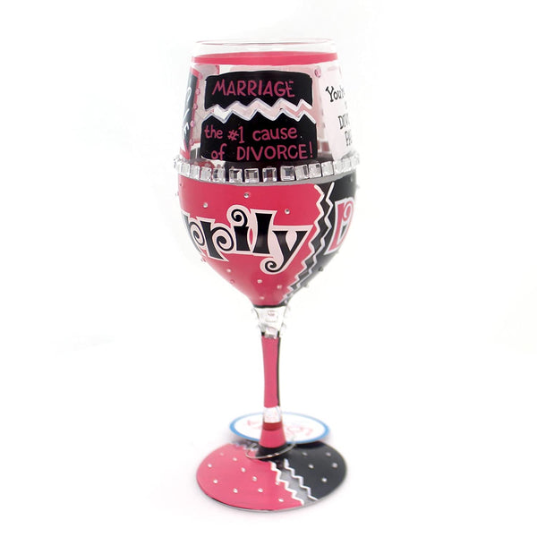 Unknown Lolita by Enesco Happily Divorced Wine Glass - DimpzBazaar.com