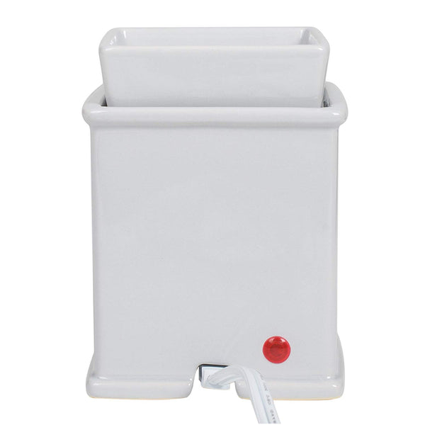 Elanze Designs Elanze Designs Braver Stronger Smarter Ceramic Slate Grey Interchangeable Photo Frame Candle Wax Oil Warmer - DimpzBazaar.com