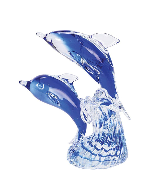 Beachcombers Beachcombers 8'' Glass Dolphin Figurine - DimpzBazaar.com