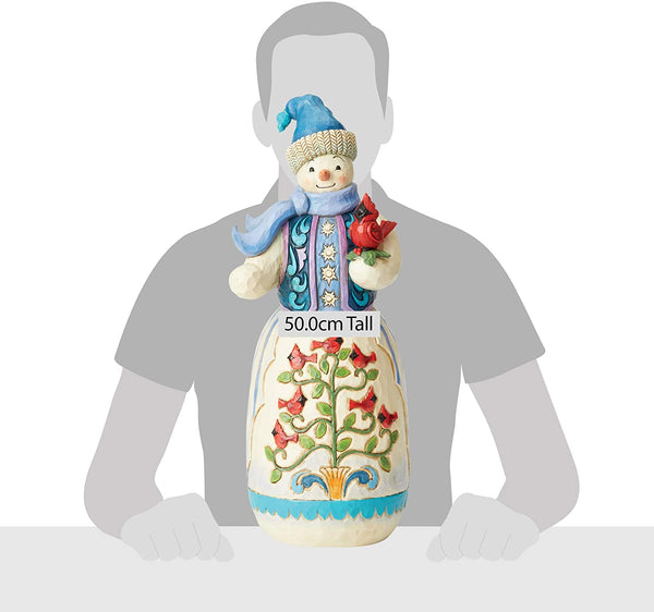 Enesco Enesco Jim Shore Heartwood Creek Snowman with Cardinal Statue, 20 Inches High - DimpzBazaar.com