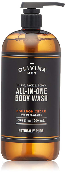 Olivina Men Olivina Men All-in-One Body Wash for hair, face and body - Bourbon Cedar 16 fl. oz - DimpzBazaar.com