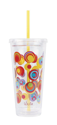 C.R. Gibson C.R. Gibson Lolita Insulated Tumbler with Straw - DimpzBazaar.com