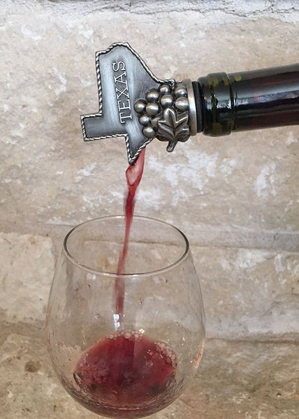 Spectrum Texas State Wine Aerator Pourer Licensed Premium Aerating Pourer FDA Approved Stainless Steel Food Grade Silicone Stopper - DimpzBazaar.com