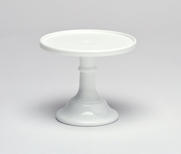 Mosser Glass Milk White 9" Glass Cake Stand - Made in the USA By Mosser Glass - DimpzBazaar.com