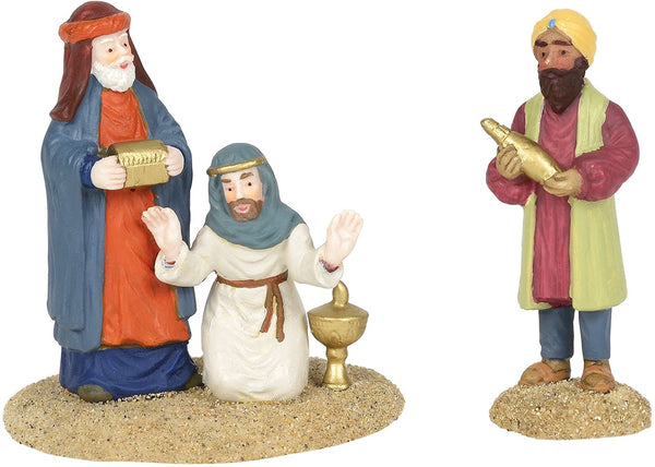 Department 56 Department 56 Little Town of Bethlehem Village Accessories We Three Kings Figurine Set, 2.64 Inch, Multicolor - DimpzBazaar.com