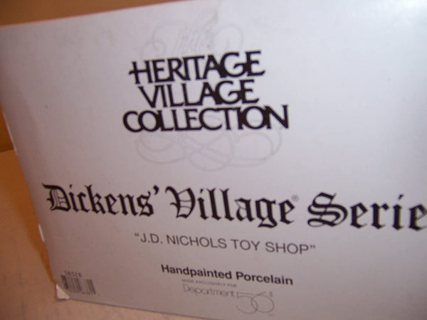 Dept.56.Collectibles Department 56 "J.D. Nichols Toy Shop" retired - DimpzBazaar.com