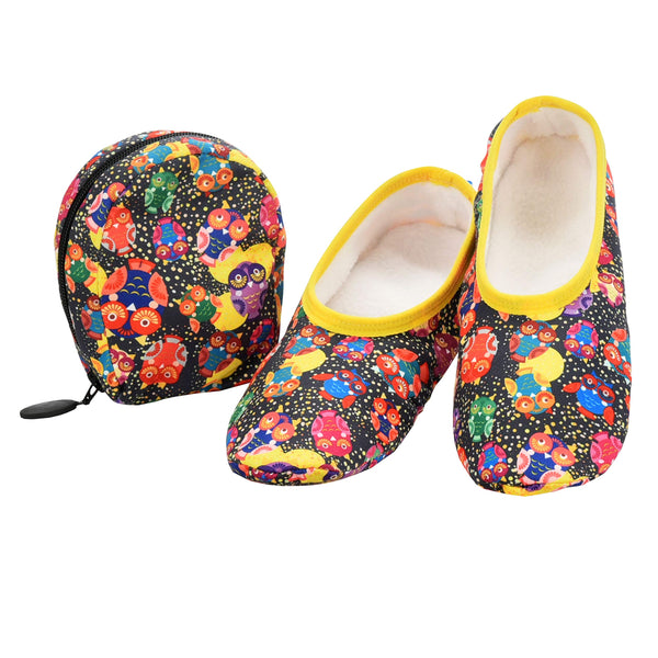 Snoozies Snoozies Skinnies & Travel Pouch | Purse Slippers for Women | Travel Flats with Pouch | Womens Slippers On The Go - DimpzBazaar.com