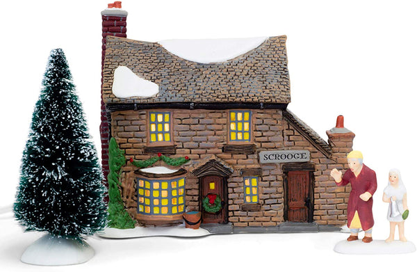 Department 56 Department 56 Dickens A Christmas Carol Scrooge's Boyhood Home Lit Building, 5.91 Inch High - DimpzBazaar.com