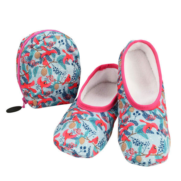 Snoozies Snoozies Skinnies & Travel Pouch | Purse Slippers for Women | Travel Flats with Pouch | Womens Slippers On The Go - DimpzBazaar.com