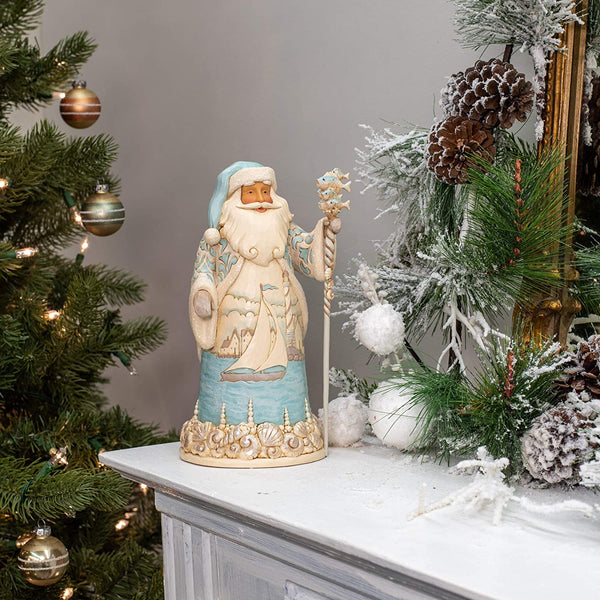 Enesco Enesco Jim Shore Heartwood Creek Coastal Santa/Sailboat Scene Figurine - DimpzBazaar.com