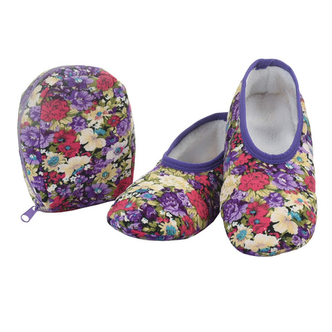 Snoozies Snoozies Skinnies & Travel Pouch | Purse Slippers for Women | Travel Flats with Pouch | Womens Slippers On The Go - DimpzBazaar.com