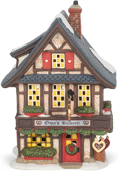 Department 56 Department 56 Alpine Village Oma's Bakery Lit House, 6.77-inch High - DimpzBazaar.com