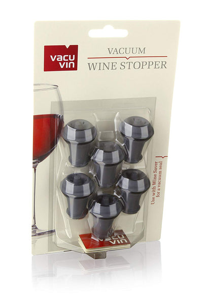 Vacu Vin Vacu Vin Wine Saver Vacuum Stoppers Set of 6 – Grey - DimpzBazaar.com