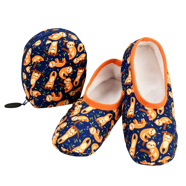 Snoozies Snoozies Skinnies & Travel Pouch | Purse Slippers for Women | Travel Flats with Pouch | Womens Slippers On The Go - DimpzBazaar.com