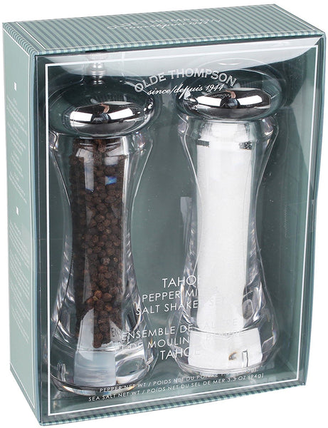 Olde Thompson Olde Thompson 7.5" Tahoe - Pepper mill and salt shaker set - Brushed nickel plated - DimpzBazaar.com