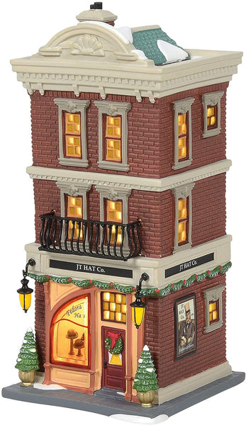 Department 56 Department 56 Christmas in The City JT Hat Co. Lit House, 8.62-inch High - DimpzBazaar.com