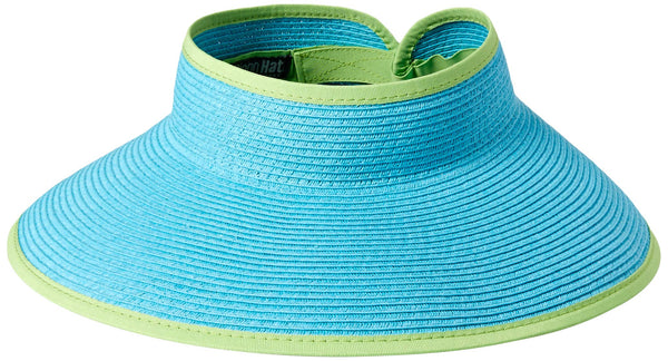 San Diego Hat Company San Diego Hat Company Women's Ultrabraid Visor with Ribbon Binding, and Sweatband - DimpzBazaar.com