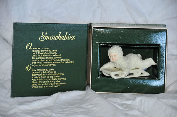 Snowbabies Snowbabies Winter Tales "Hold On Tight" Department 56 Retired 1999 - DimpzBazaar.com