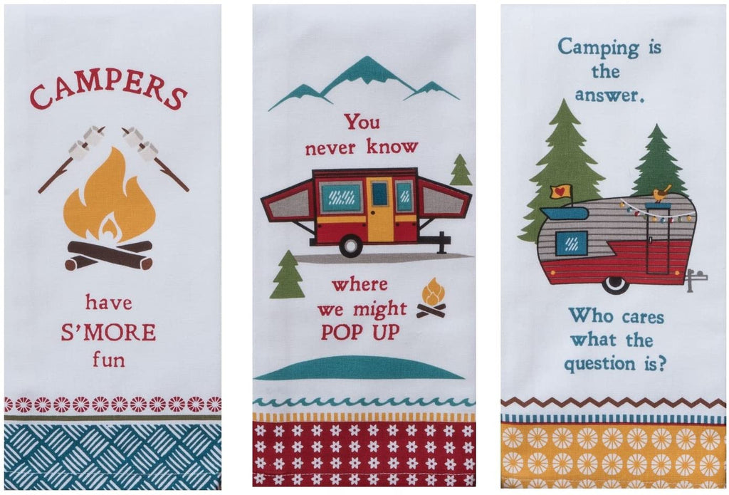 Kay Dee Kay Dee Designs Camping Life Kitchen Tea Towels, Set of 3 - DimpzBazaar.com