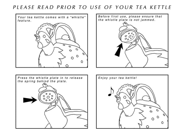 Supreme Housewares Gourmet Art Enamel-on-Steel Whistling Kettle - DimpzBazaar.com