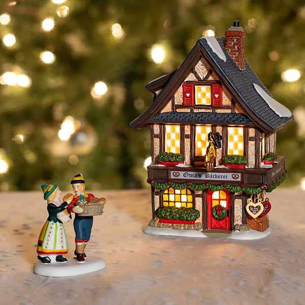 Department 56 Department 56 Alpine Village Oma's Bakery Lit House, 6.77-inch High - DimpzBazaar.com