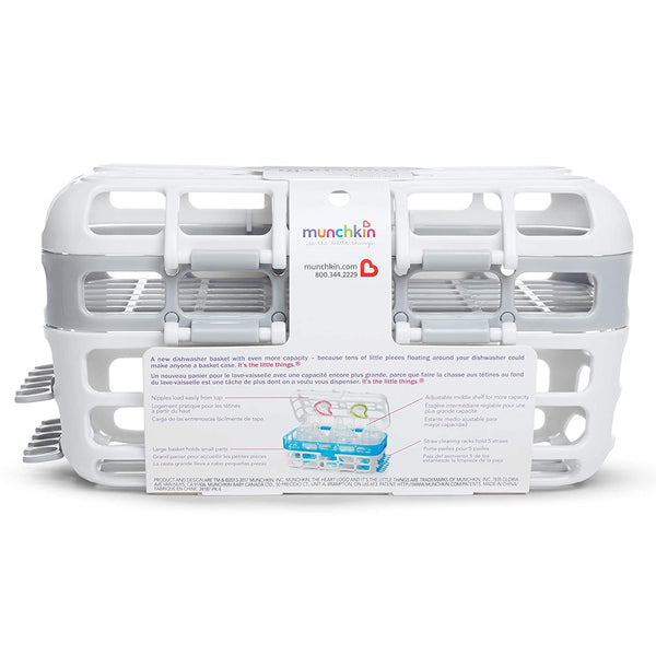 Munchkin Munchkin High Capacity Dishwasher Basket, 1 Pack, Grey - DimpzBazaar.com