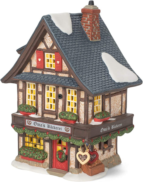 Department 56 Department 56 Alpine Village Oma's Bakery Lit House, 6.77-inch High - DimpzBazaar.com