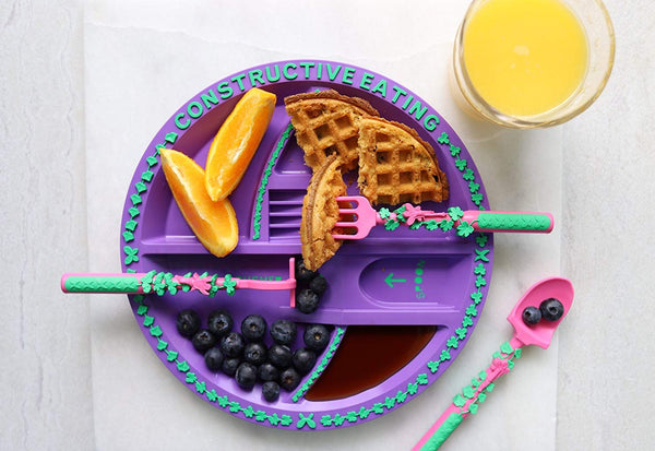 Constructive Eating Constructive Eating - Garden Fairy Utensil Set with Garden Plate - DimpzBazaar.com