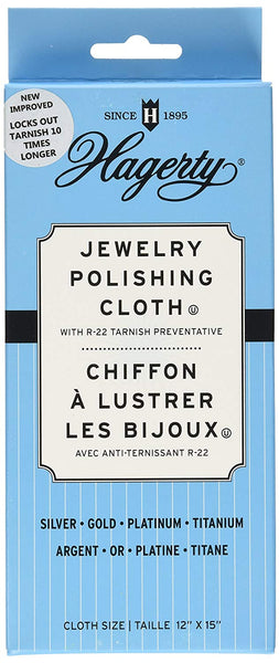 Hagerty Hagerty 15700 Two Piece Jewelry Polishing Cloth with R-22 Preventative 12" X 15" - DimpzBazaar.com