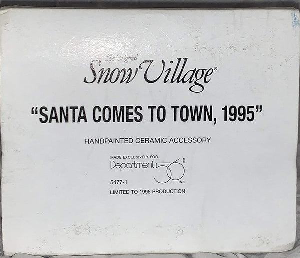 Original Snow Village Department 56 Santa Comes to Town 1995 Original Snow Village - DimpzBazaar.com