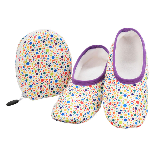 Snoozies Snoozies Skinnies & Travel Pouch | Purse Slippers for Women | Travel Flats with Pouch | Womens Slippers On The Go - DimpzBazaar.com