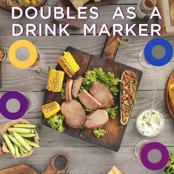 Drink Tops Drink Tops Wine Tap & Seal Outdoor Silicone Drink Covers, Pack of 4 - DimpzBazaar.com