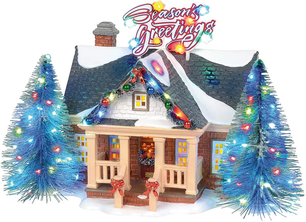 Department 56 Department 56 Original Snow Village Brite Lites Holiday House Lit Building, 6.69 Inch, Multicolor - DimpzBazaar.com