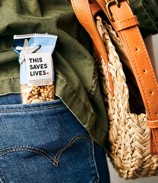 This Bar Saves Lives This Bar Saves Lives Chewy Granola Bars | Gluten Free Snacks Breakfast Bars, Kosher, Non GMO Snack Bar for Adults & Kids | 1.4 oz Bars - DimpzBazaar.com